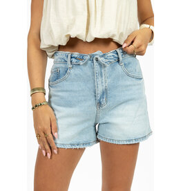 21Jewelz Jeans short met omgeslagen tailleband - blauw