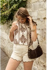 21Jewelz Shortje met zigzag zoom - ecru