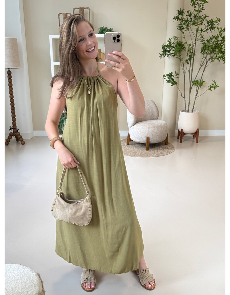 21Jewelz Halter jurk met strikdetail - groen