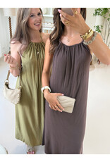 21Jewelz Halter jurk met strikdetail - bruin