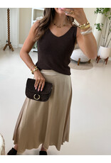 21Jewelz Satijn-look rok met elastische band - beige