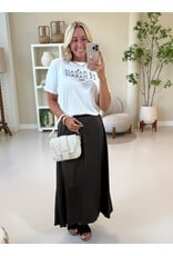 21Jewelz Satijn-look rok met elastische band - bruin