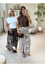 21Jewelz Wikkelrok met zomerse print - bruin