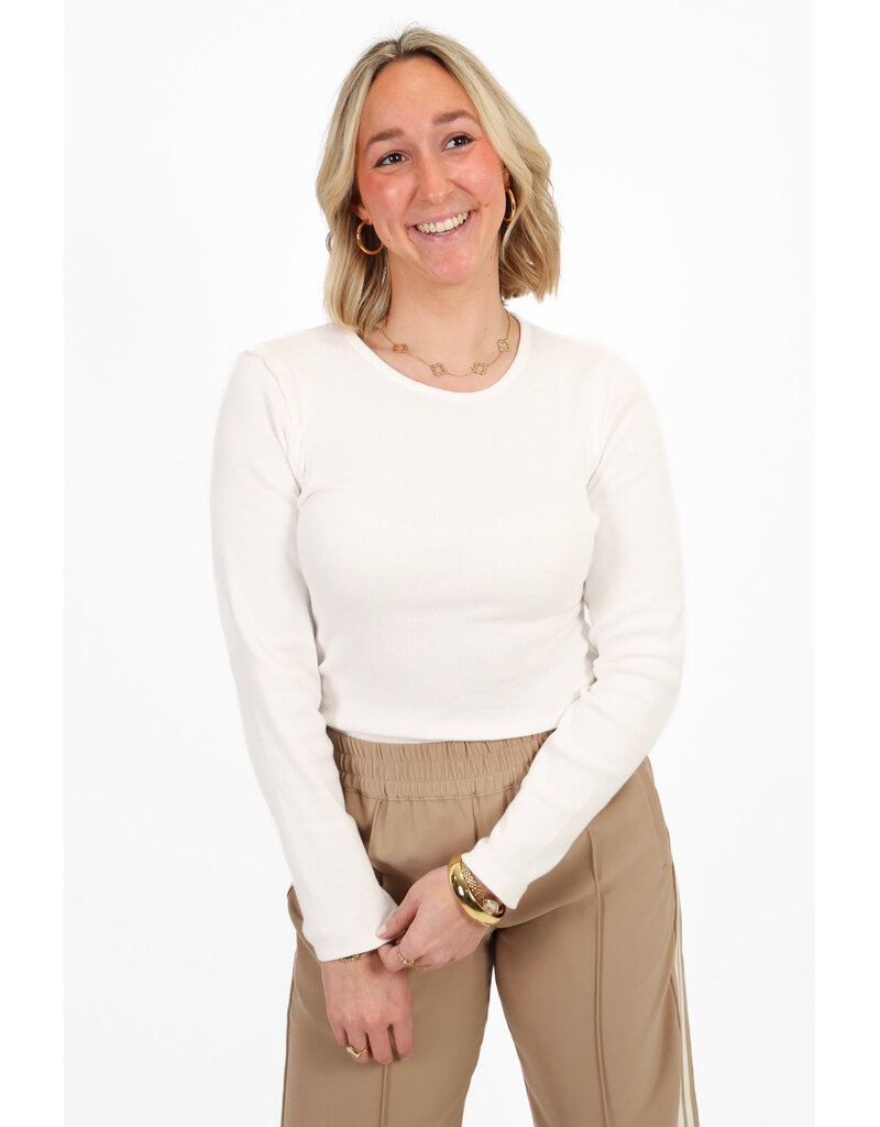 21Jewelz Basic rib longsleeve - wit
