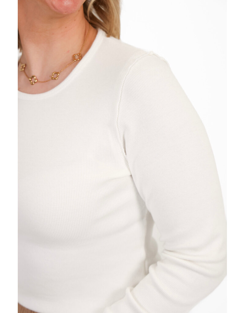 21Jewelz Basic rib longsleeve - wit