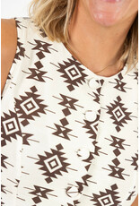 21Jewelz Mouwloos blousje met print - ecru