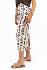 21Jewelz Rok met print en split - ecru