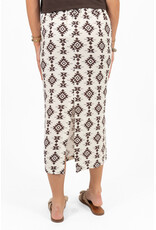 21Jewelz Rok met print en split - ecru