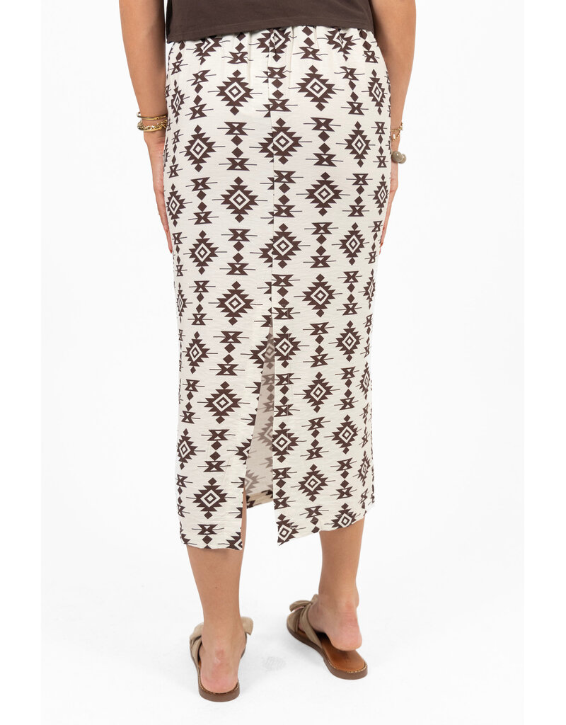 21Jewelz Rok met print en split - ecru