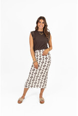 21Jewelz Rok met print en split - ecru