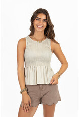 21Jewelz Gesmokte top - beige