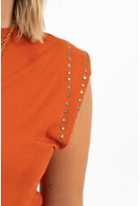 21Jewelz Mouwloze top met studs - roest