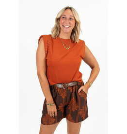 21Jewelz Mouwloze top met studs - roest