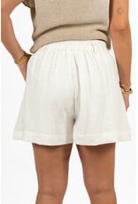 21Jewelz Effen linnenlook shortje - ecru