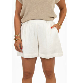 21Jewelz Effen linnenlook shortje - ecru