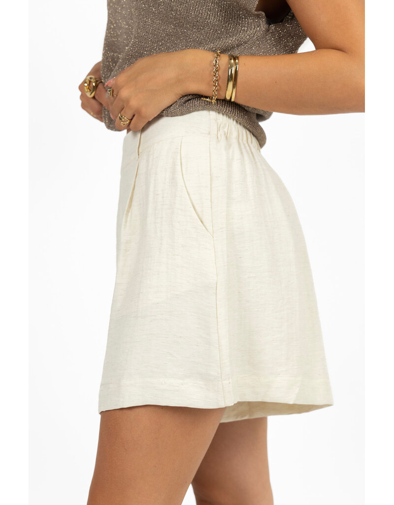 21Jewelz Effen linnenlook shortje - beige