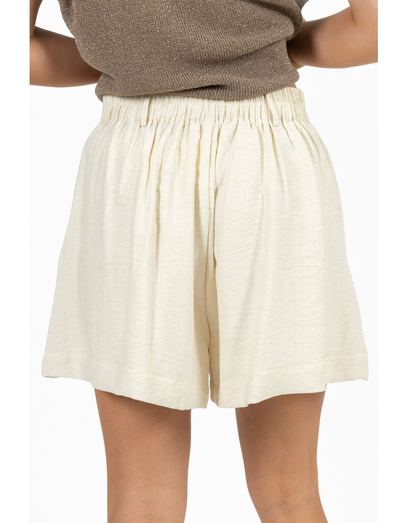 21Jewelz Effen linnenlook shortje - beige