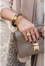 21Jewelz Effen tas met gouden sluiting - Taupe