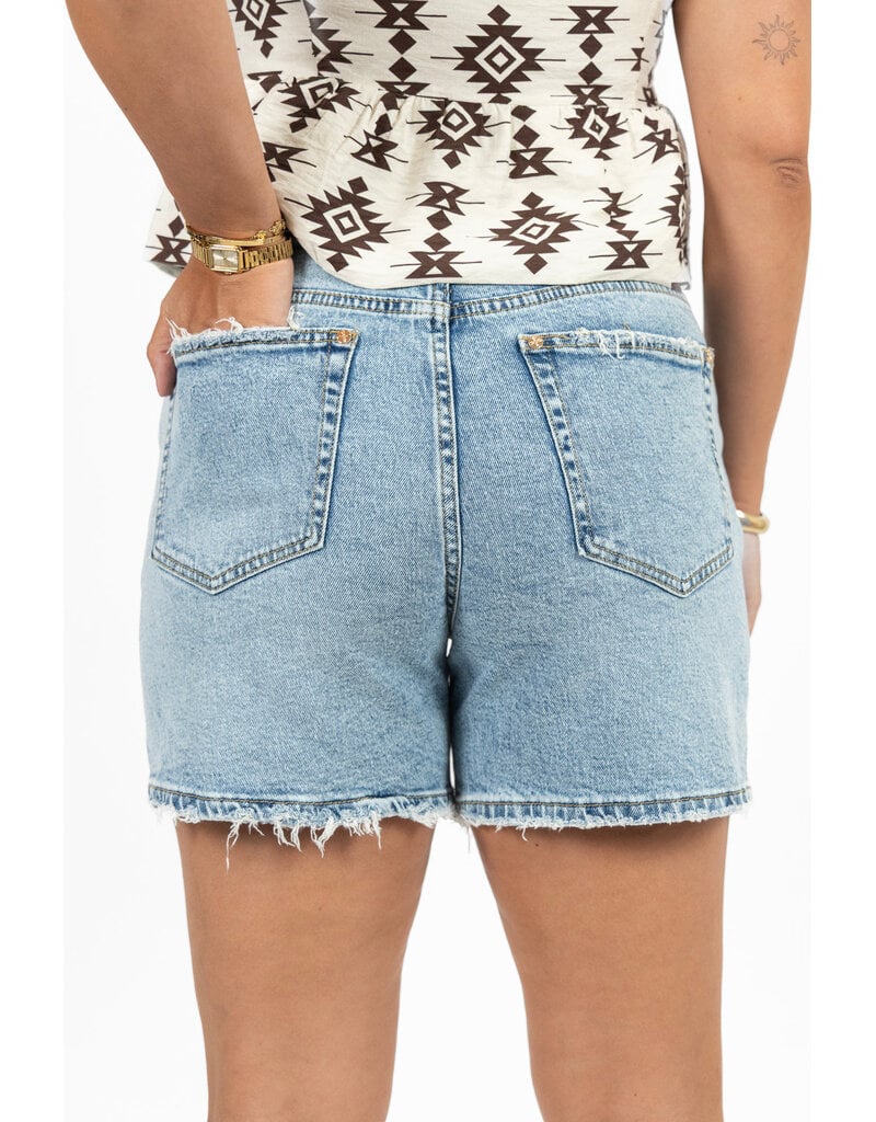 21Jewelz Jeans short met gouden details - denim blauw