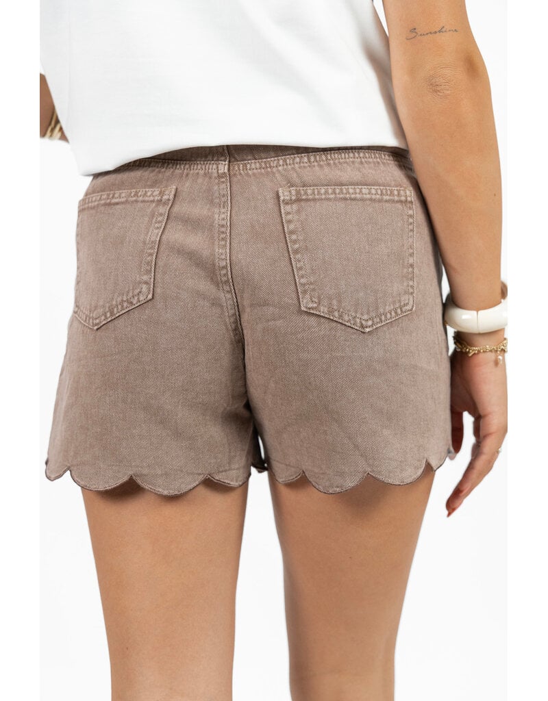21Jewelz Shortje met zigzag zoom - washed bruin