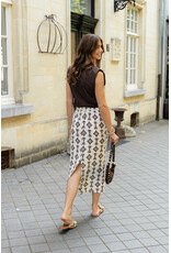 21Jewelz Rok met print en split - ecru