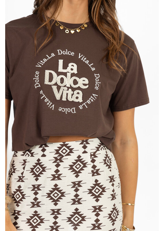 21Jewelz La dolce vita shirt - bruin/ecru