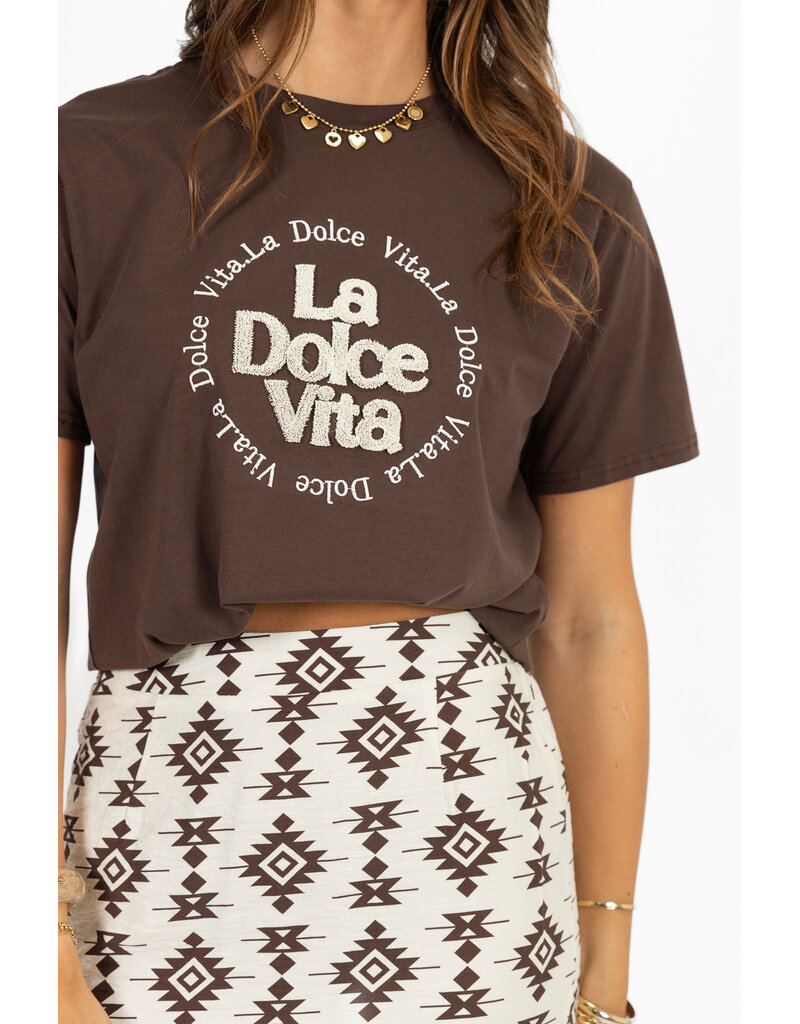 21Jewelz La dolce vita shirt - bruin/ecru