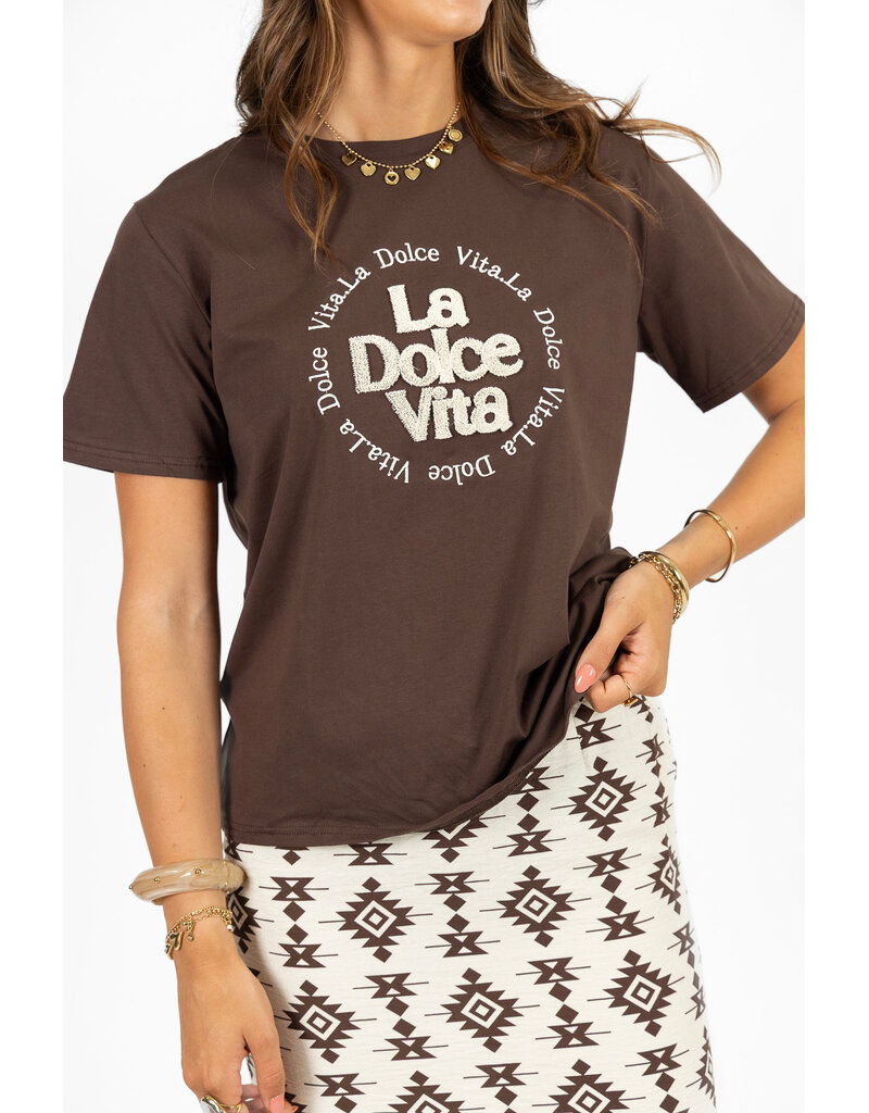 21Jewelz La dolce vita shirt - bruin/ecru