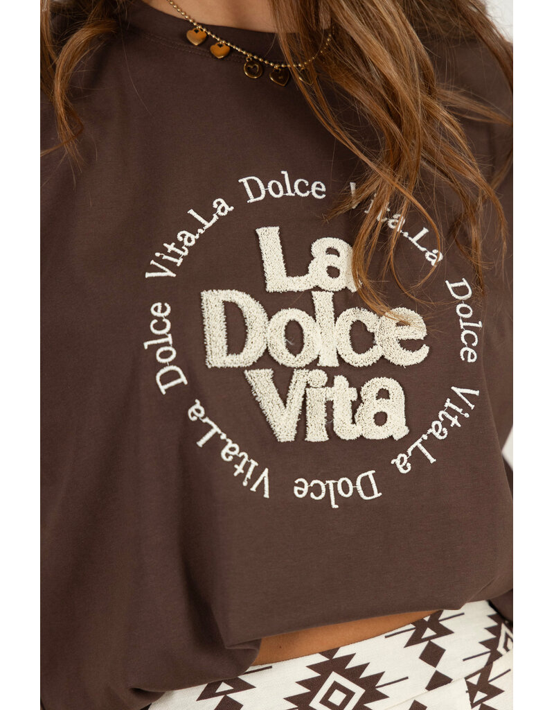 21Jewelz La dolce vita shirt - bruin/ecru