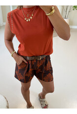 21Jewelz Short met riem & palmboomprint - bruin