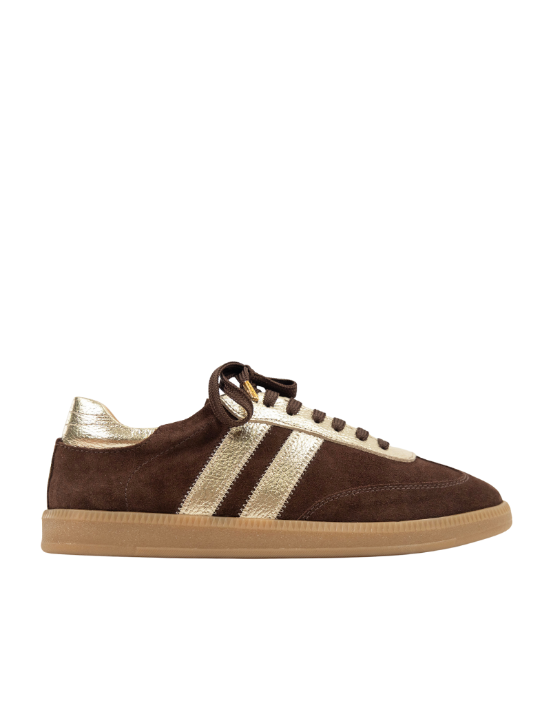 Babouche Babouche | Sneaker Yoyo - dark brown/gold