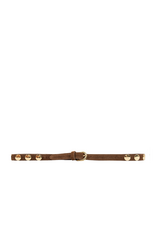 21Jewelz Suede riem met gouden studs - bruin