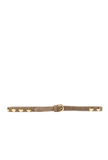 21Jewelz Suede riem met gouden studs - taupe