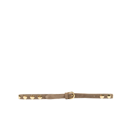 21Jewelz Suede riem met gouden studs - taupe