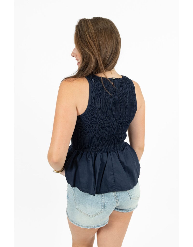 21Jewelz Gesmokte top - blauw