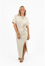 21Jewelz Lange jurk met knoopdetail - beige