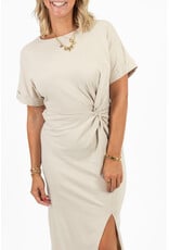 21Jewelz Lange jurk met knoopdetail - beige
