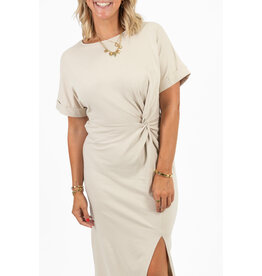 21Jewelz Lange jurk met knoopdetail - beige