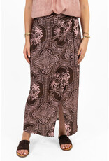 21Jewelz Wikkelrok met zomerse print - bruin/roze