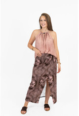 21Jewelz Wikkelrok met zomerse print - bruin/roze