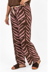 21Jewelz Zomer pantalon met ceintuur en zebraprint - roze