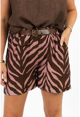 21Jewelz Short met riem & zebraprint - roze