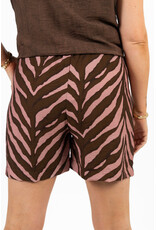 21Jewelz Short met riem & zebraprint - roze