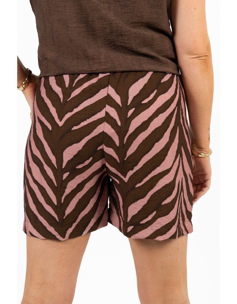 21Jewelz Short met riem & zebraprint - roze