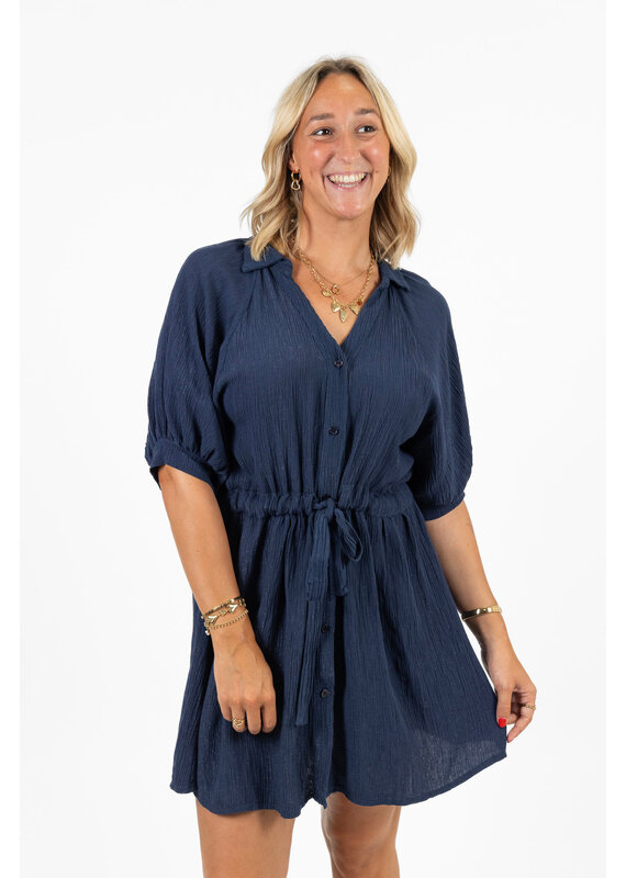21Jewelz Jurkje met taillekoord - donkerblauw