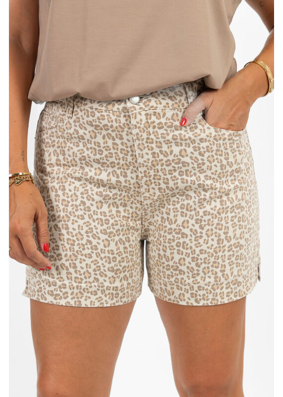 21Jewelz Jeans shortje met lichte panterprint