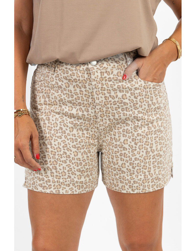 21Jewelz Jeans shortje met lichte panterprint