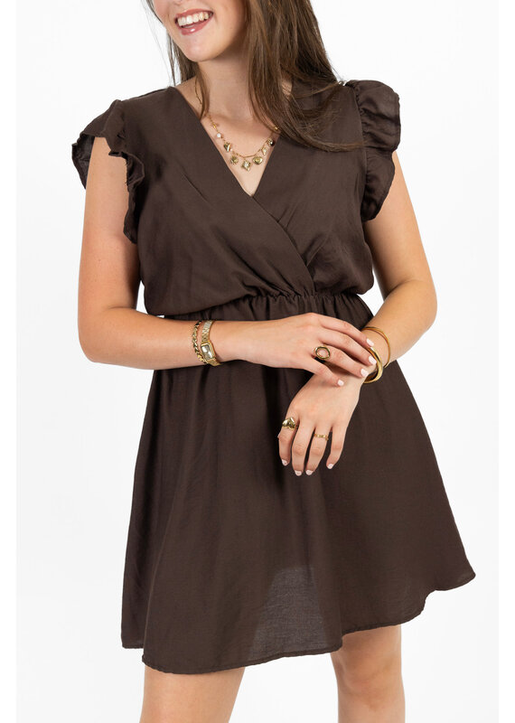 21Jewelz Jurk met ruffles - bruin