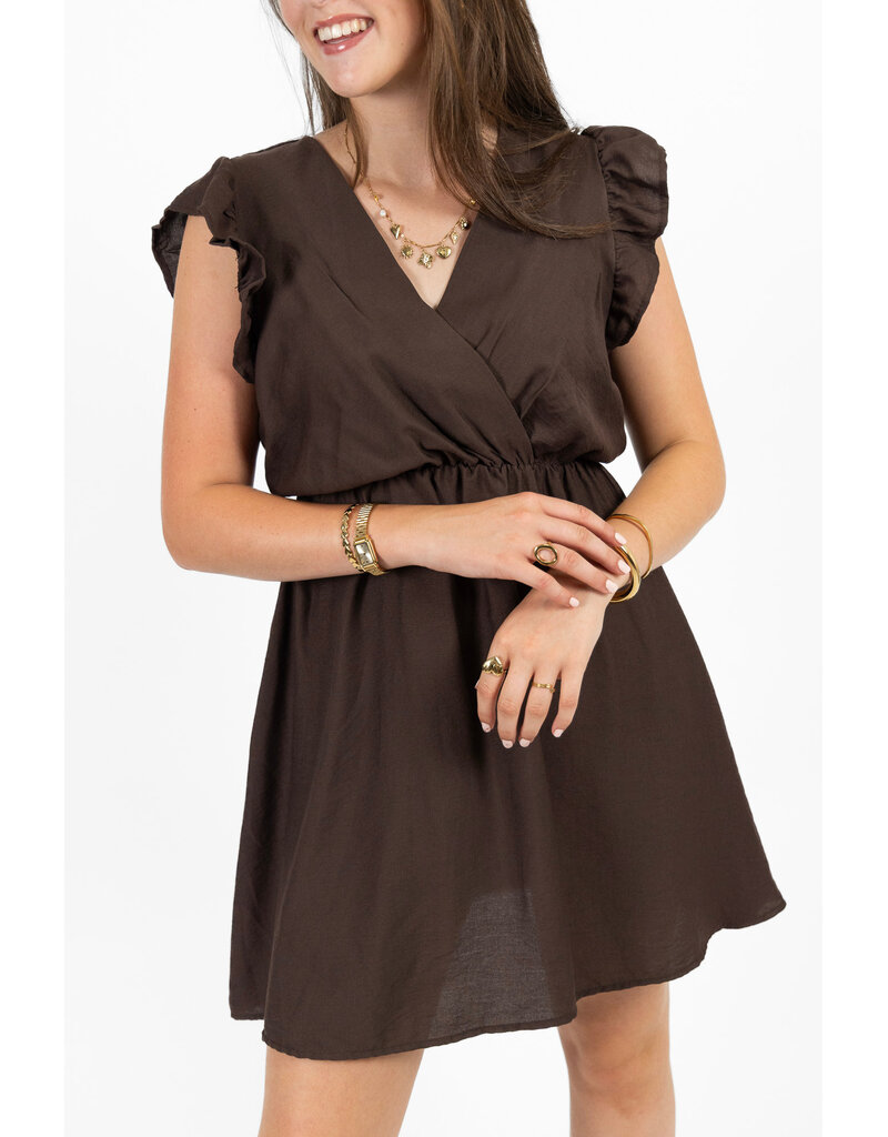 21Jewelz Jurk met ruffles - bruin