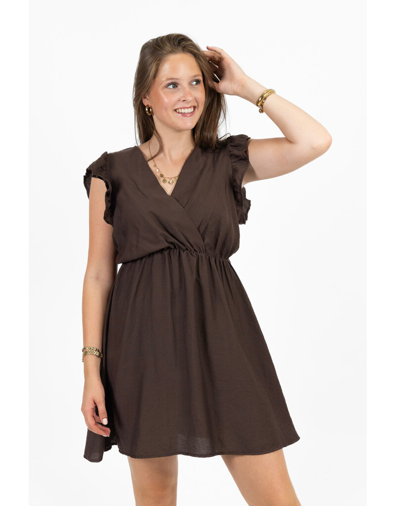 21Jewelz Jurk met ruffles - bruin